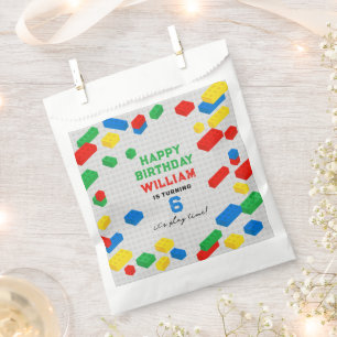 Cute Colourful Bricks Building Blocks Kids Birthda Favour Bags