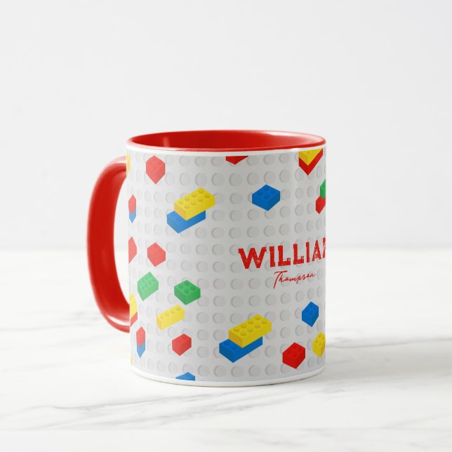 Cute Colourful Bricks Building Blocks Kids  Mug (Front Left)