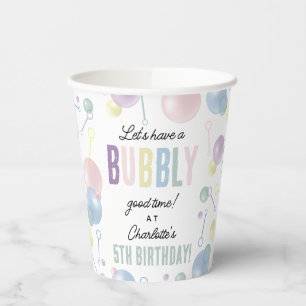 Cute Colourful Bubble Kids Birthday Party Paper Cups