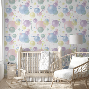 Cute Colourful Bubble Pattern Baby Nursery Wallpaper