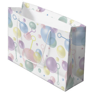 Cute Colourful Bubble Pattern Large Gift Bag