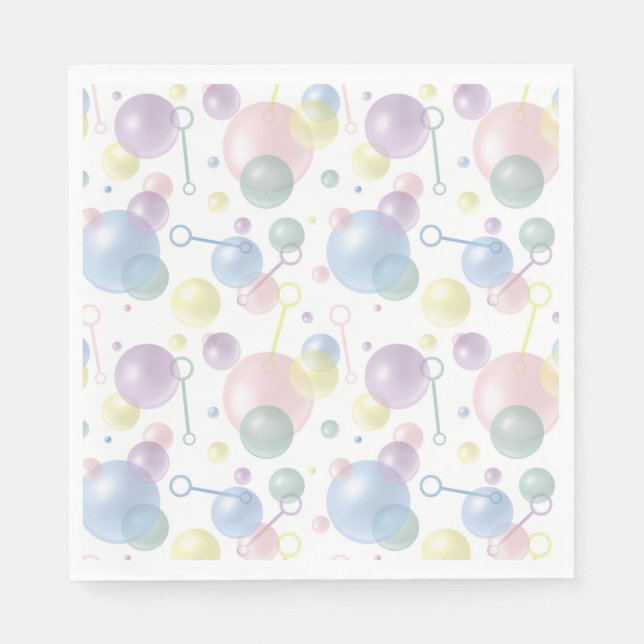 Cute Colourful Bubble Pattern Napkin (Front)