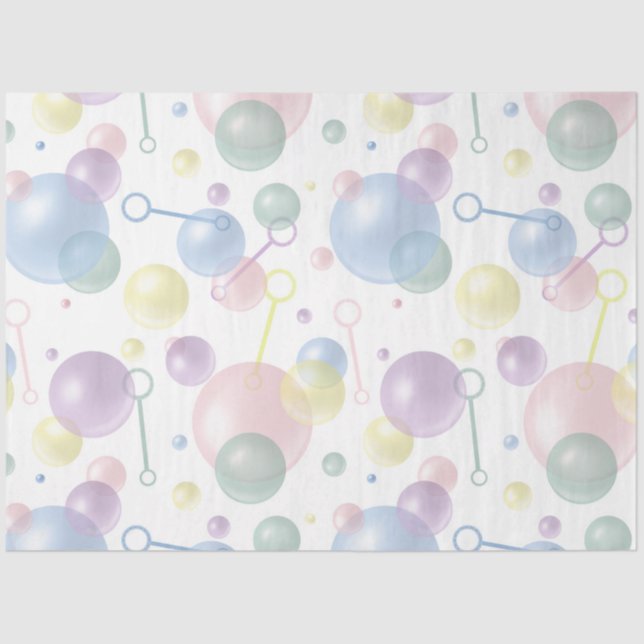 Cute Colourful Bubble Pattern Tissue Paper (Front)