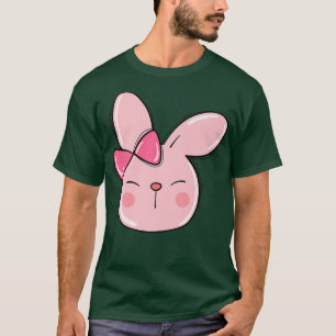 Cute Colourful Bunny Face Tie Dye Flowers Easter D T-Shirt