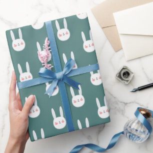 Cute Colourful Bunny White Rabbit Pastel Colour  Wrapping Paper