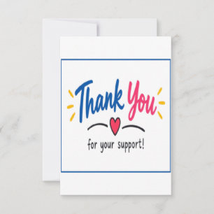 Cute Colourful Business Thank You Card