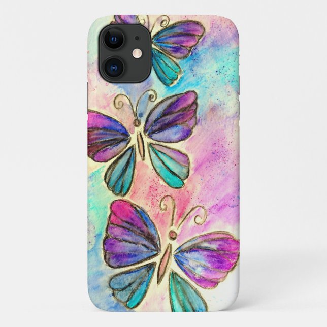 Cute Colourful Butterflies Case-Mate iPhone Case (Back)
