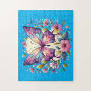 Cute, colourful butterfly jigsaw puzzle
