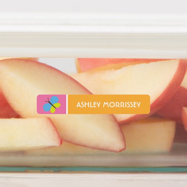 Cute Colourful Butterfly Kids Name (Affixed)