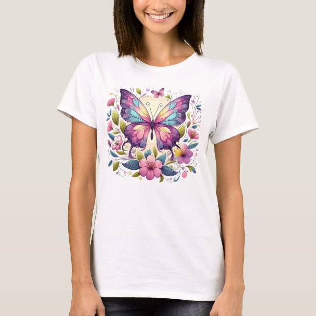 Cute, colourful butterfly  T-Shirt (Front)