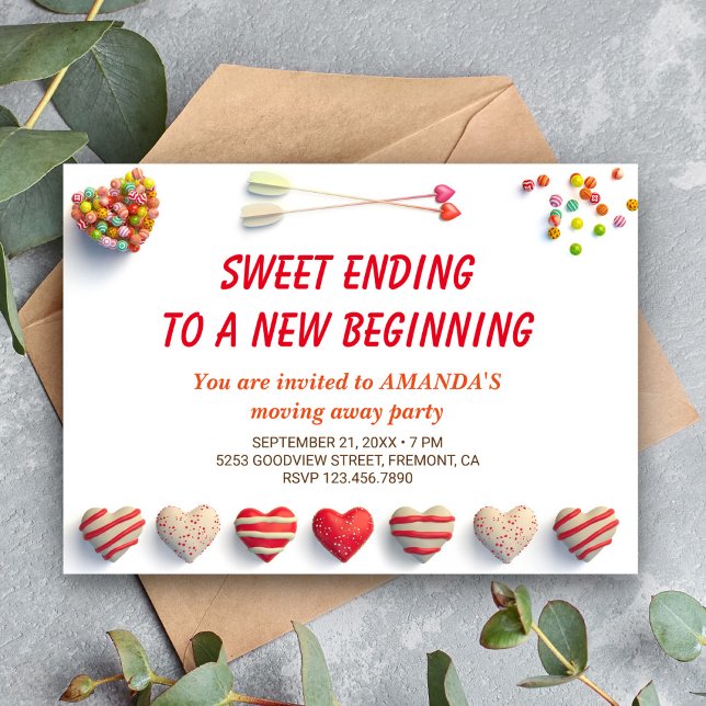 Cute Colourful Candies Farewell Party Invitation (Creator Uploaded)