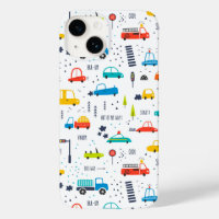 Cute Colourful Car Traffic Pattern