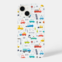 Cute Colourful Car Traffic Pattern