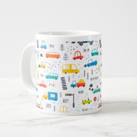 Cute Colourful Car Traffic Pattern