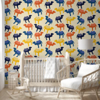 Cute Colourful Cartoon Camels Pattern