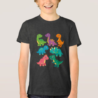 Cute Colourful Cartoon Dinosaurs for Kids Tri-Blend Shirt