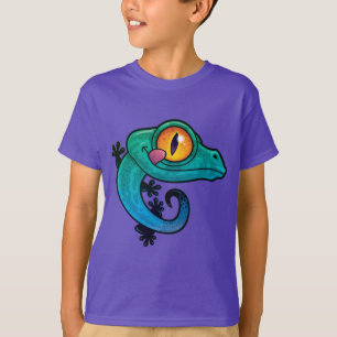 Cute Colourful Cartoon Gecko T-Shirt