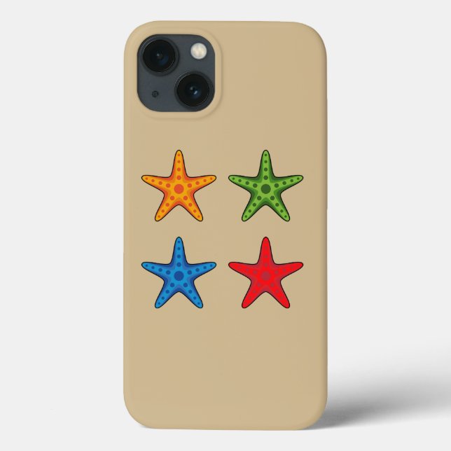 Cute Colourful Cartoon Starfish Set Case-Mate iPhone Case (Back)