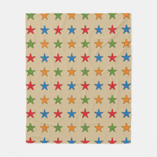 Cute Colourful Cartoon Starfish Set Fleece Blanket