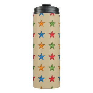 Cute Colourful Cartoon Starfish Set Thermal Tumbler