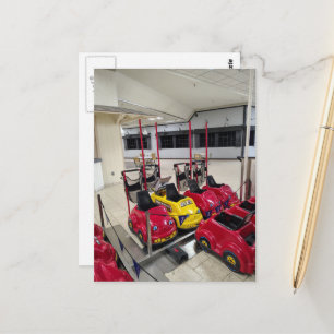 Cute Colourful Carts in Liminal Mall Space Postcard