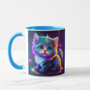 Cute Colourful Cat Digital Artwork-79827 Mug