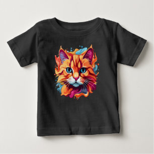 Cute Colourful Cat Face-87002 Baby T-Shirt