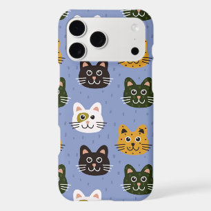 Cute Colourful Cat Faces Pattern