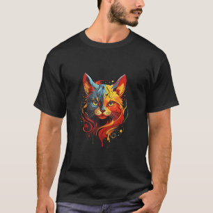 Cute Colourful Cat for Women s Girls Men Boys Cat T-Shirt