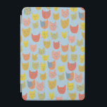 Cute colourful cat heads pattern iPad mini cover<br><div class="desc">Cute colourful cat heads dance across this pattern. Check my shop for more items!</div>