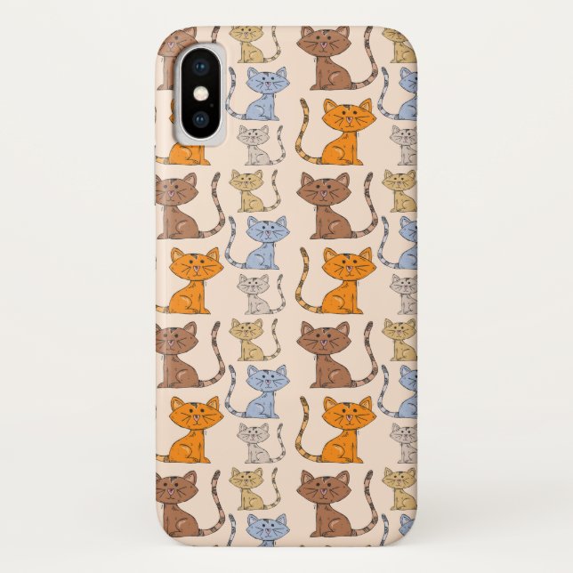 Cute Colourful Cat iPhone Case (Back)