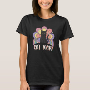 Cute Colourful Cat Mum Retro Pop Art Women's T-Shirt