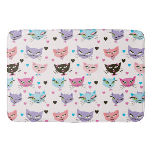 Cute Colourful Cats Bath Mat
