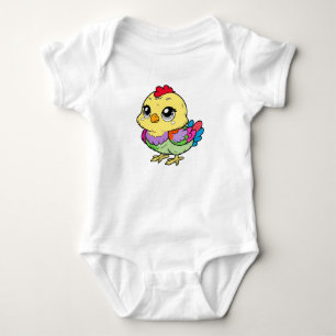 Cute Colourful Chicken for Girl Baby Bodysuit –Fun