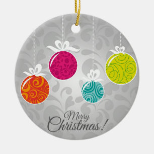 Cute colourful Christmas bauble decorations
