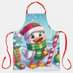 Cute Colourful Christmas duck Apron