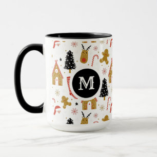 Cute Colourful Christmas Symbols Pattern Mug