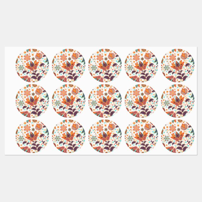 Cute colourful classic floral patterns (Sheet)