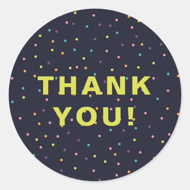 Cute Colourful Classic Round Sticker (Front)