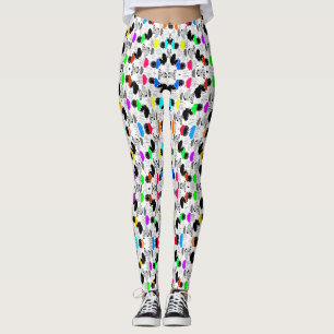 Cute colourful clouds patterns leggings