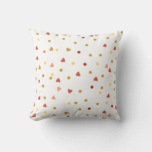 cute colourful confetti pattern cushion