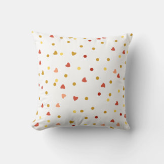 cute colourful confetti pattern cushion