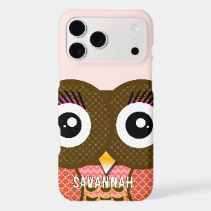 Cute Colourful Coral and Pink Owl