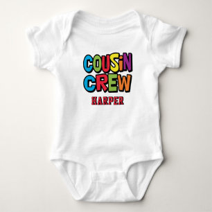Cute Colourful Cousin Crew Family Reunion Baby Bodysuit