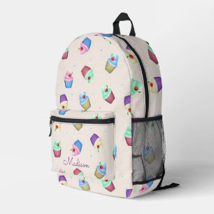 Cute Colourful Cupcakes Printed Backpack