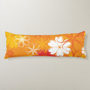 Cute Colourful Daisy Illustration Floral Pattern Body Cushion