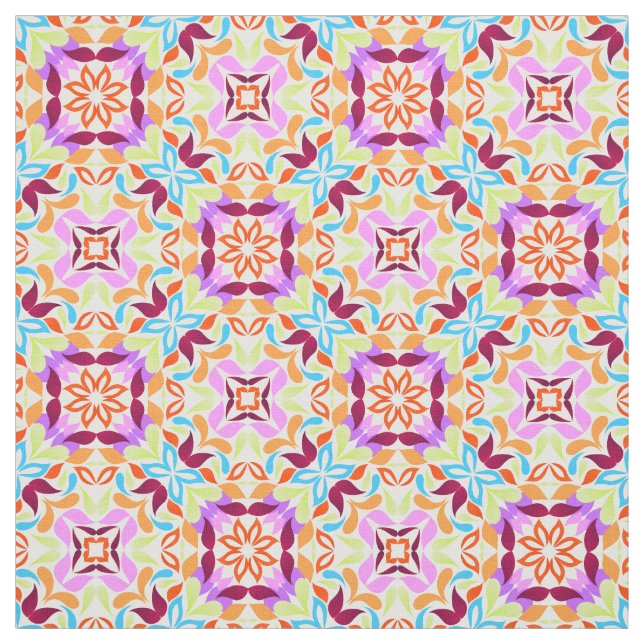 Cute colourful decorative ornament patterns fabric (Swatch)