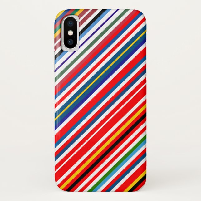 Cute colourful decorative stripes Case-Mate iPhone case (Back)