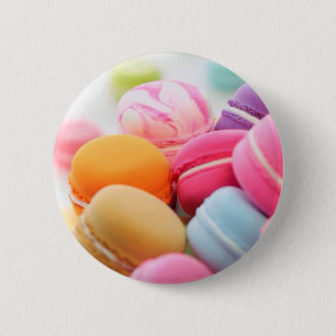 Cute Colourful Dessert French Macaron 6 Cm Round Badge