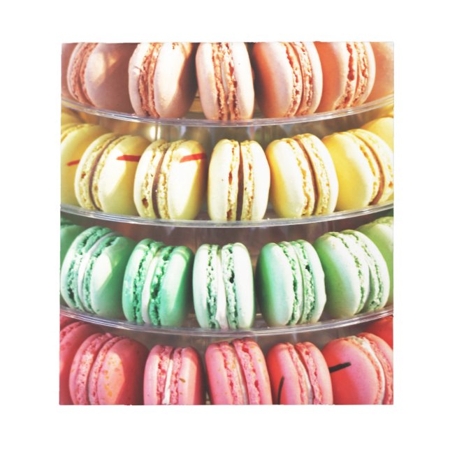 Cute Colourful Dessert French Macaron Notepad (Front)
